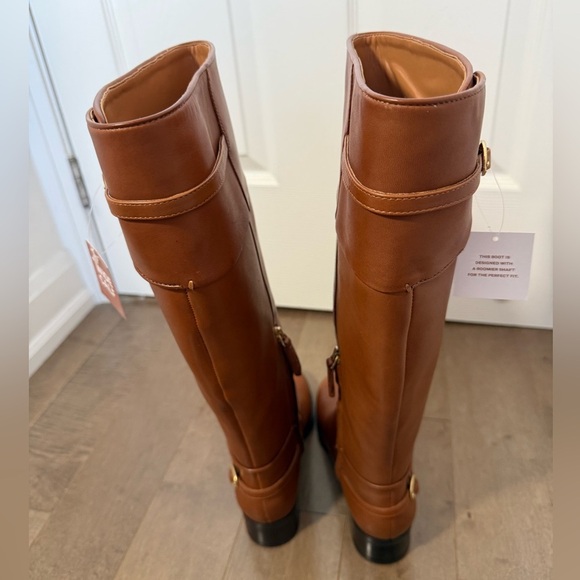 Franco Sarto Jazrin Cognac Knee-High Riding Boots. NWT- size 6.5 wide calf - Picture 5 of 13